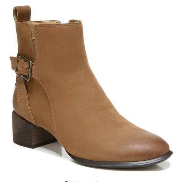 Vionic Sienna Side Zip Buckle Detail Waterproof Leather Booties